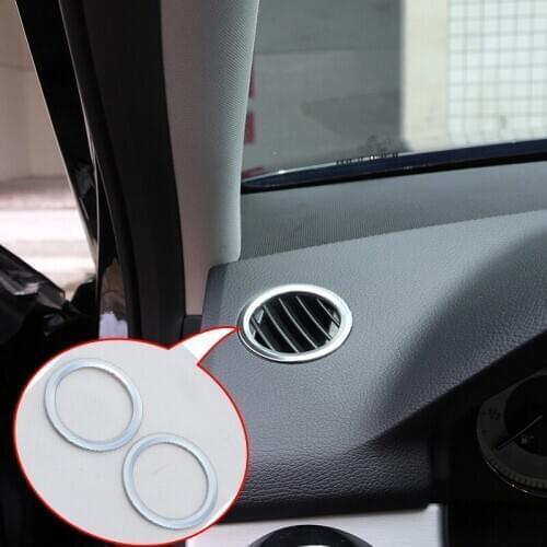 2pcs Chrome Interior AC Air Vent Outlet Cover Trim Decoration For Mercedes Benz GLK X204 ML W124 GL X164 Accessories Car Styling