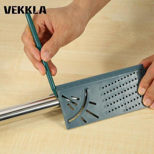Woodworking 3D Angle measuring ruler plastic Measuring Ruler Gauge 45 Degree and 90 Degree Angles Measure Tool Home Improveme Y7