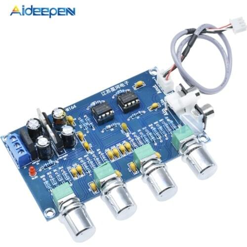 NE5532 Stereo Pre-amp Preamplifier Tone Dual-channel Audio Board 12-24V AC Amplifier Board 2.54-3P Interface With Audio Cable