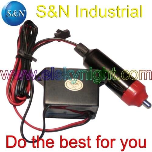 EL inverter12V Water-proof with Cigar plug for 5meters el wire or 100square centimeters el panel or el tape