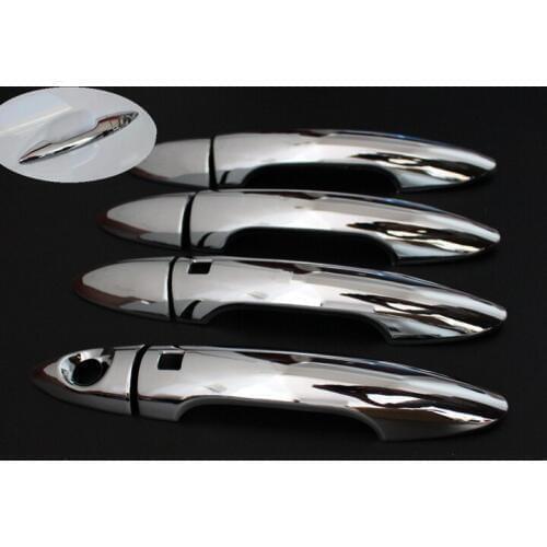 FUNDUOO For KIA K2 RIO 3 Sedan 2011 2012 2013 2014 2015 New Chrome Car Door Handle Cover Trim Smart Entry Buttons Car Styling