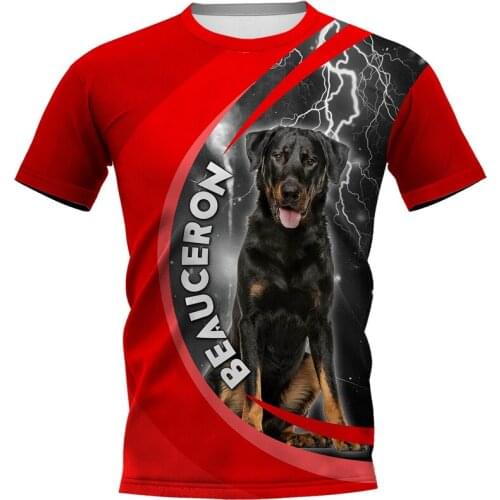CLOOCL Beauceron Thunder T Shirt Animals Dog 3D Print Tee Shirt Men Women Casual Streetwear Fashion Wild Tops