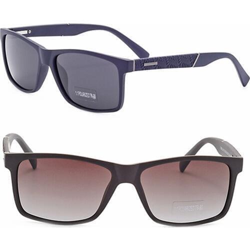 Hotsales S88113 high quality UV400 polarized square shape anti-slip Embossed pattern temples travel trendy sunglasses for men