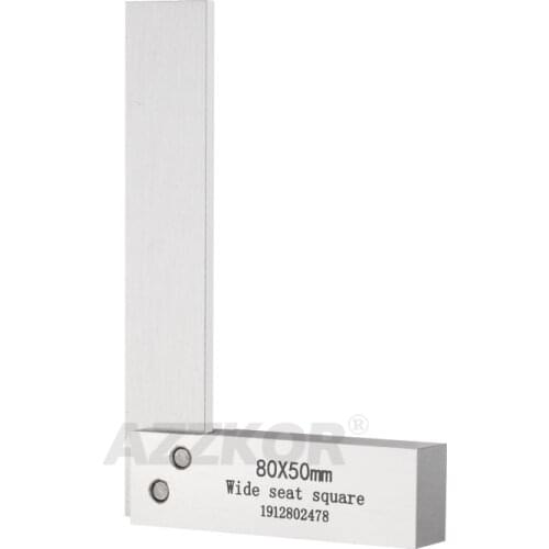 Machinist Precision Knife Edge Square Ruler 90 Degree Right Angle Ruler Engineer Measuring Tool 63x40/80x50/100x63/125x80mm