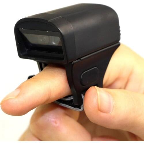 RUGLINE Mini Bluetooth Wireless Ring 2D Scanner Barcode Reader For IOS Android Windows PDF417 DM QR Code 2D Wireless Scanner