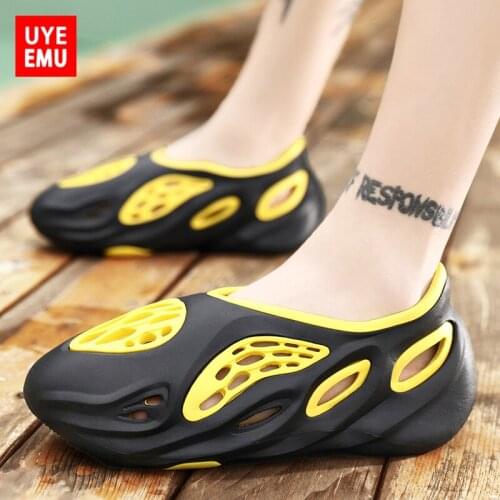 UYEEMU Slippers Mens Summer Outdoor Fashion Trend Personality 2021 New Home Non-Slip Sandals Beach Shoes Size 40-45 #2050