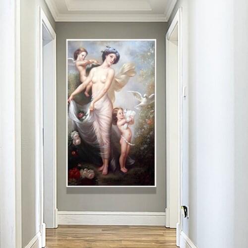 Painting by numbers art paint by number Hand-painted Nordic style nude angel man home corridor decorative painting
