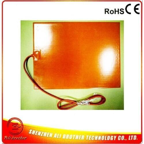 Silicone Rubber 3D Printer Heater 24v 1000w 400*600*1.5mm 1000mm lead wire come our from short side XD-H-D-1179