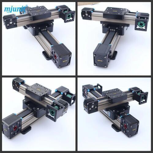 Guide Linear Slide Rail 2 blocks Belt drive Actuator Linear Guide Motion Rail