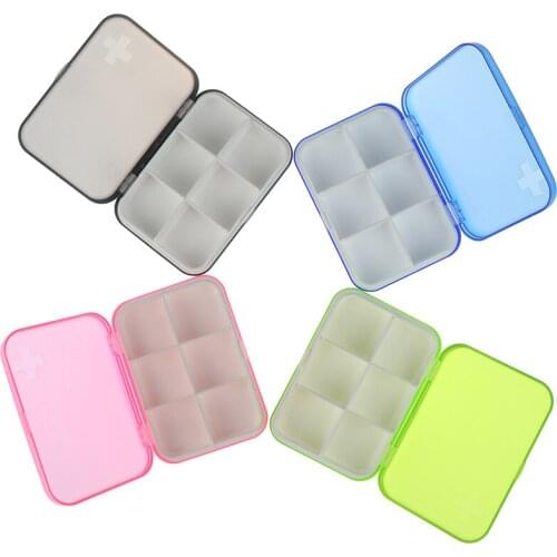 NEW Travel Convenient Medicine Pill Box 4/6 Grids Pills Dispenser Pill Organizer Tablet Pillbox Case Container Drug Divider