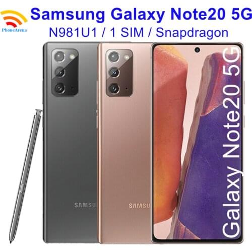 Samsung Galaxy Note20 5G N981U N981U1 90% New 6.7" 128GB ROM 8GB RAM NFC Snapdragon 12+12+64MP Octa Core Original Cell Phone