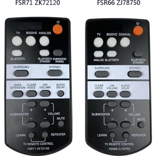 New FSR66 ZJ78750 FSR71 ZK72120 For Yamaha Sound Bar Remote Control for YAS-103 ATS-1030 YAS-203 YAS-CU203 NS-WSW41