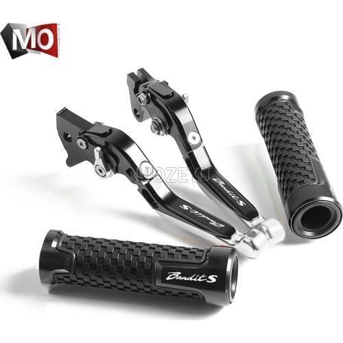 Motorcycle CNC Adjustable Brake Clutch Levers Handlebar Hand Grips For Suzuki GSF600S GSF 600 S BANDIT GSF250 GSF 250 Bandit
