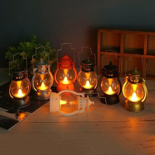 Retro Oil Lamp Electric Candle Lamp LED Novelty Lamp Creative Decoration Gift Wind Lamp Lighting Kerosene Lamp Little Lantern
