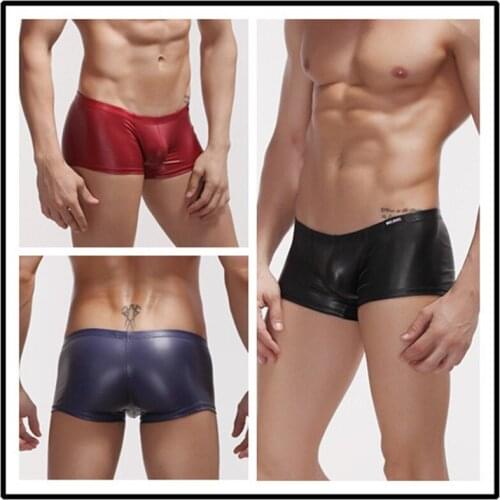 Black/Red/Blue/ArmyGreen/Khaki Men Sexy Underwear Male Underwear Boxer Brief Shorts Pole Dance Fetish Night Club Wear Lingerie
