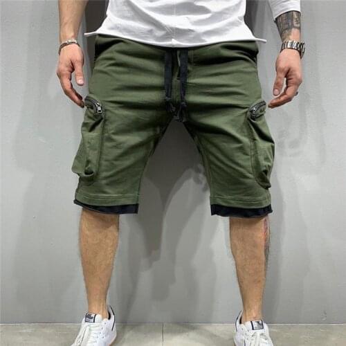 Mens Summer quick-drying Multi-pocket sport casual cargo shorts Men Casual hip fitness shorts jogging short pants streetwear