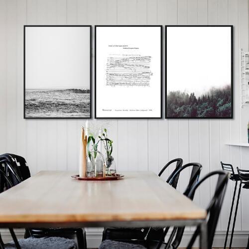 Nordic Decoration Forest Wall Art Canvas Poster Minimalist Print Canvas Painting Landscape Picture For Living Room Home Decor