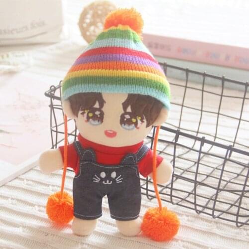 20cm YiBo Replaceable clothes Doll hat Sweater White sweater Black pants Sean Xiao Xiao Zhan Doll Clothes Childrens Christmas