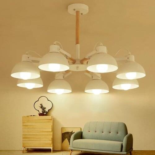 Nordic modern 180 degree steering chandelier E27 LED wrought iron chandelier for kitchen living room bedroom restaurant hotel