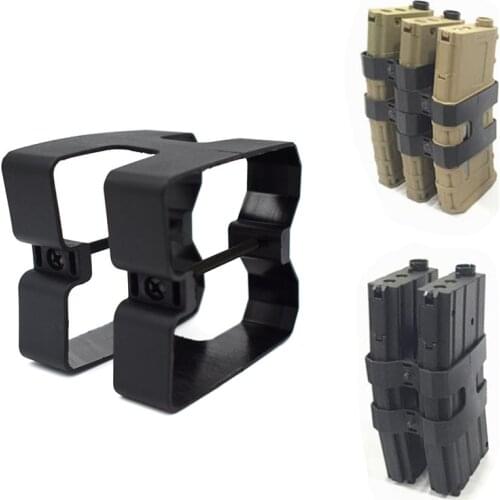 Tactical M4 A1 Dual Magazine Coupler Parallel Link Round Polyester Clip Connector Airsoft Mag Connector Cartridge Speed Loader