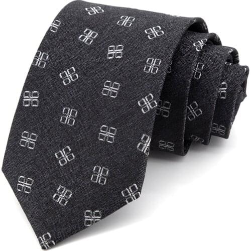 Dark Grey Mens Ties Business Dresses Necktie High Quality Fashion Formal Work Cravat Male Gift With Box （Coffee