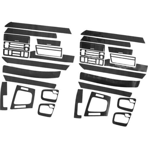 Carbon Fiber Style Black LHD Sticker Interior Decal Trim Car Vinyl Fit for BMW 3-Series E46 2001-2004