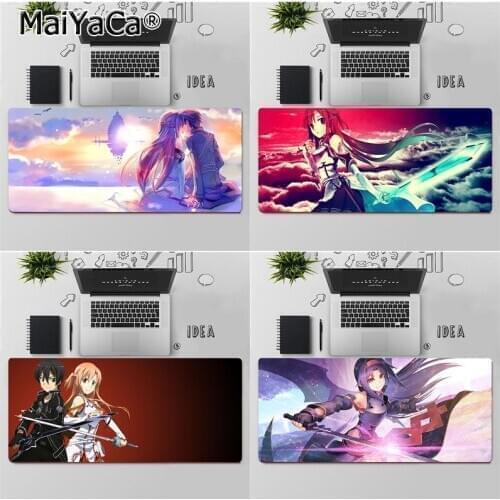 Maiya High Quality Sword Art Online Customized laptop Gaming mouse pad Rubber Computer Gaming mousepad
