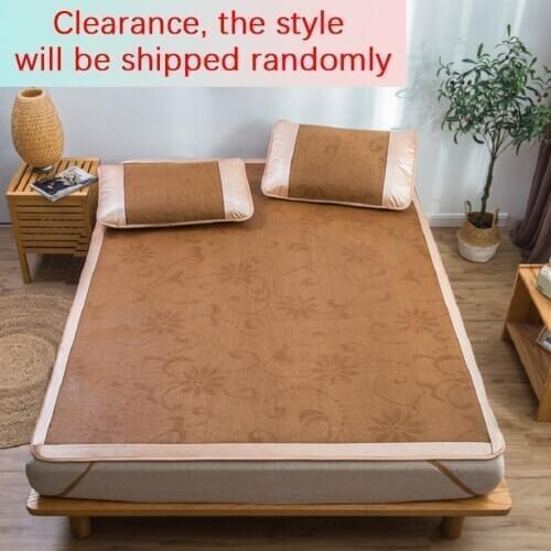 High Quality Summer Sleeping Mat with Pillow Cover 1.5m 1.8m Fitted Sheet Indonesian Bed Cover Foldable Bedspread 2pcs/3pcs
