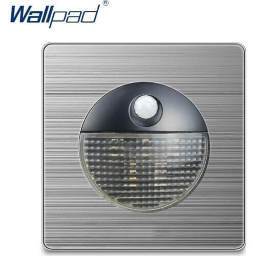 Wallpad Motion Sensor Footlight Wall Light Switch Stainless Steel Panel Home 100W