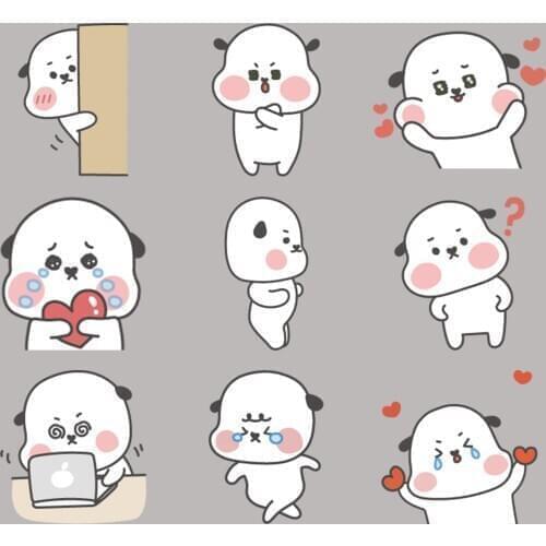 24 funny puppy anime funny scrapbook stickers, DIY laptop suitcase skateboard motorcycle bike toy boy