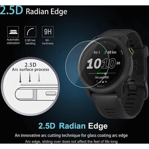 BEHAU 3pcsTempered Glass Watch Screen Protector Film For Garmin Forerunner 745 Films Clear Full HD Guard Premium Anti-Scratch