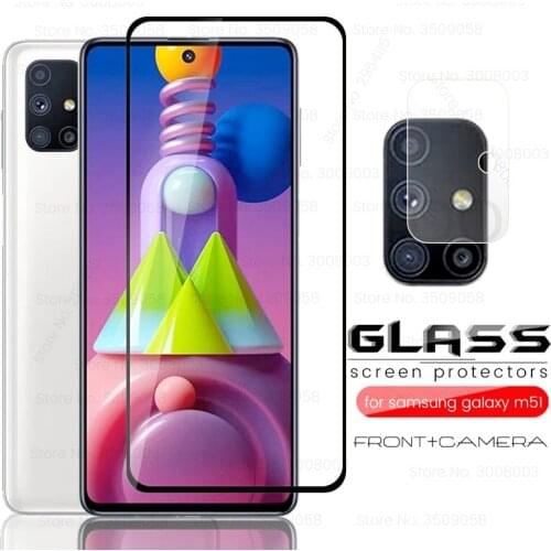 Tempered Glass for Samsung Galaxy M51 6.67'' Screen Protector Protective Glass On Samsun M 51 SM-M515F/DNS Back Camera Lens Film