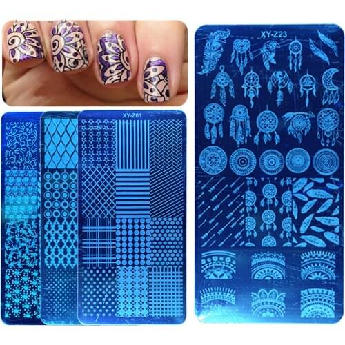 1 Pcs Nail Printing Stamping Templates Retro multi-pattern XYZ series Nail Stamp Plate UV Gel Polish Transfer DIY Manicure Tool