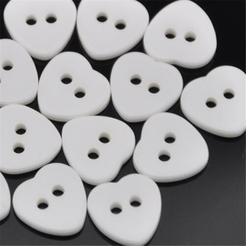 100pcs 12mm Cute Heart Plastic Buttons/Sewing Accessories lots Mix PT43