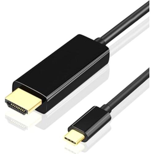 6ft USB 3.1 Type C to HDMI Adapter with HDR 4K 30Hz TB3 Windows & Mac Compatible Black USB C to HDMI Monitor Converter