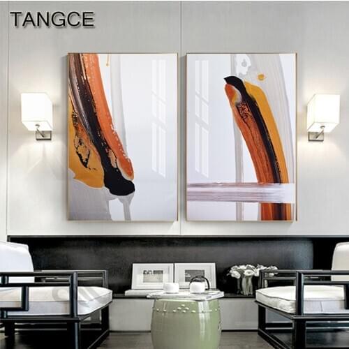 Abstract Orange Canvas Painting Big Posters N Prints Black Pictures for Living Room Bedroom Corridor Modern Creativity Wall Art