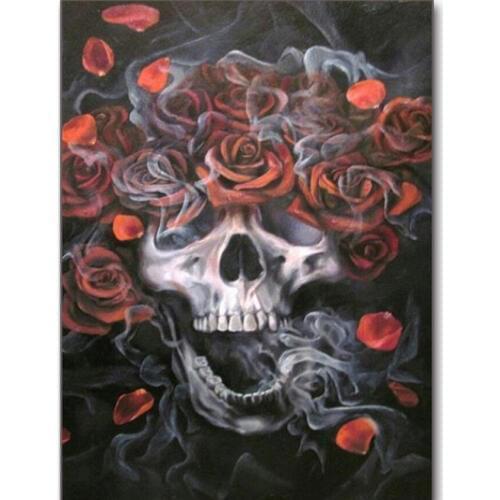 Bead Diamond Embroidery 5D Diamond painting rose skull,cross stitch kits,diamond Mosaic diamond mosaic pattern,Christmas gift