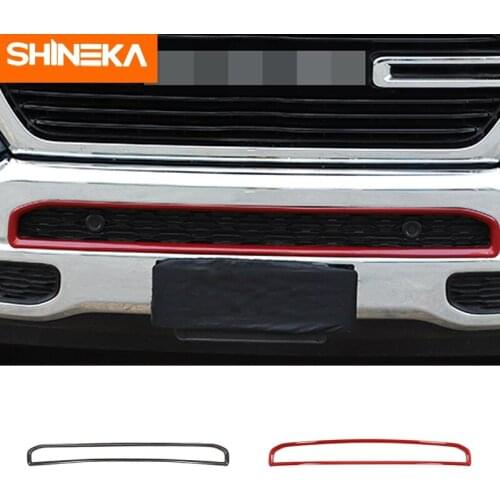 SHINEKA Car Stickers For Dodge RAM 1500 Car Front Bumper Grilles Decoration Cover Stickers Assessories For Dodge RAM 1500 2018