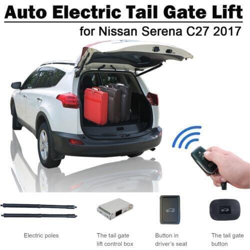 Auto Electric Tail Gate Lift for Nissan Serena C27 2017 Suction Remote Control Drive Seat Button Control Set Height Avoid Pinch