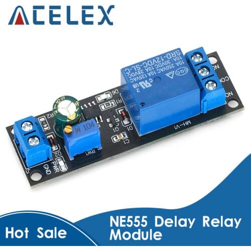 DC 12V Timer Delay Relay Shield Module NE555 Timer Switch Adjustable Controller Module 0 to 10 Second 0~10S Car Oscillator