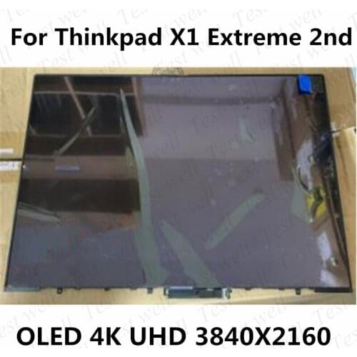 15.6" UHD OLED Touch Screen Digitizer Replacement Assembly For Lenovo ThinkPad X1 Extreme 2nd Gen 20QV 20QW FRU 01YN137 01YN138