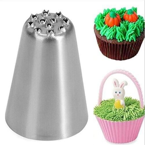 Grass Cream Icing Nozzles Stainless Steel Pastry Fury Decoration Cupcake Head Cake Decorating Tools Pastry Kitchen Tools