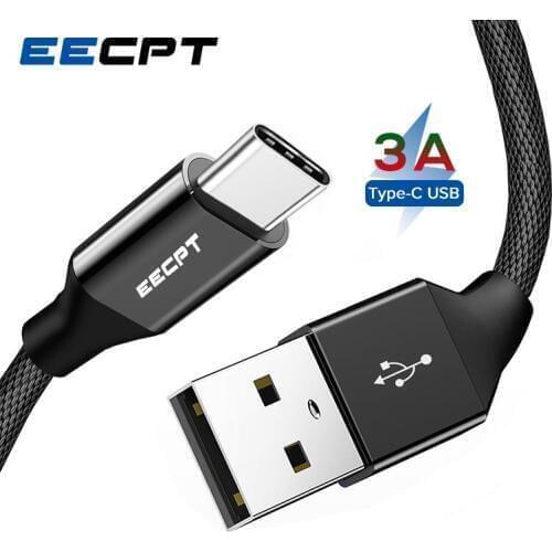 EECPT USB Type C Cable 3A Quick Charge Data Wire Type-C Phone Charger Cable for Xiaomi Redmi Note 7 Mi 8 9 Samsung S9 USB C Cord