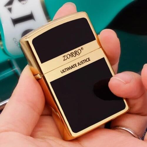 ZORRO Kerosene Flint Wheel Lighter Mens High-end Windproof Old-fashioned Nostalgic Creative Smoking Business Gift for Boyfriend