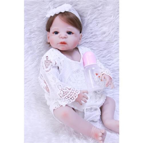 Bebes reborn dolls toys 23" real full silicone reborn girl new born princess dolls rooted hair bonecas reborn
