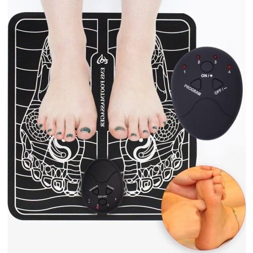 Smart EMS Foot Massager Rechargeable Mat 6 Modes Relieve Ache Pain Health Care Feet Muscle Stimulator Leg Relaxation Massage Pad