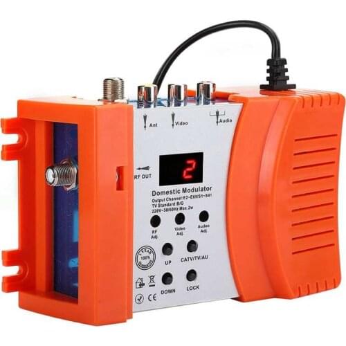 M66 ABS Professional Humanized AV TO RF Home Modulator VHF/UHF Working Frequency EU Plug Power Supply Voltage 250V Modulator
