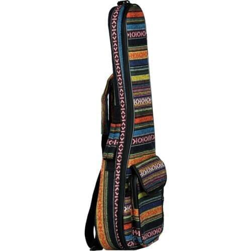 Strip Design Soft Case Ukulele Bag 23inch W/ Strap Outer for Guitar
