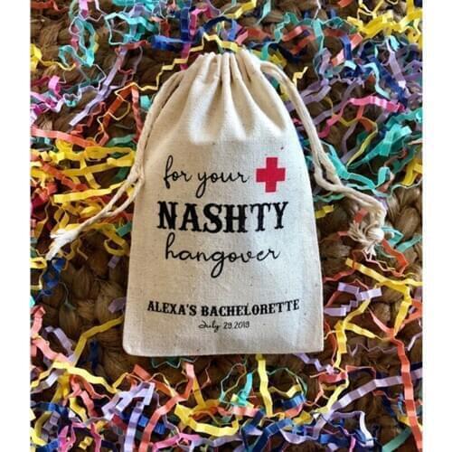 Nash Bash Survival Kit Bags custom Bachelorette favor gift Bag For Your Nashty hangovers bag welcome bag bridesmaid recovery bag