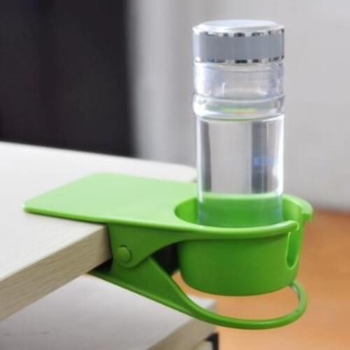 Desk Side Bottle Cup Stand Glass Clamp Storage Saucer Clip Water Coffee Mug Holder with Clip Cup Accessories LBShipping